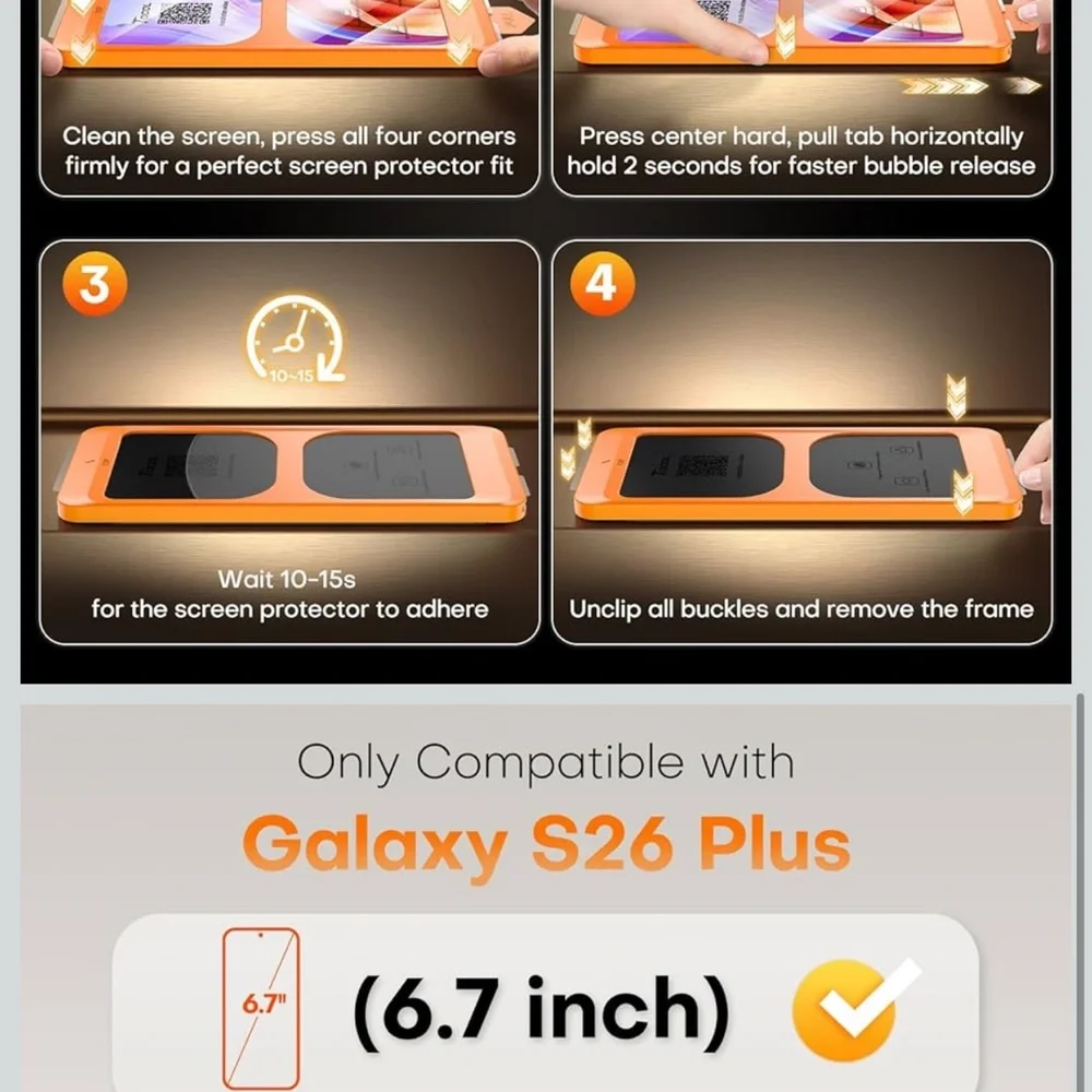 Galaxy s26 plus screen protector